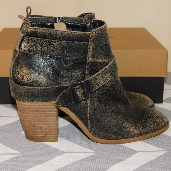 Kelsi Dagger Brooklyn Distressed Leather Ankle Boots Size 9M - Picture 7 of 15